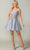 Dancing Queen 3386 - Embroidered Bodice Cocktail Dress Special Occasion Dress XS / Silver