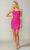 Dancing Queen 3396 - Draped Corset Cocktail Dress Special Occasion Dress XS / Fuchsia