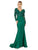 Dancing Queen - 4124 Scallop Embroidered Simple Prom Gown Evening Dresses XS / Hunter Green