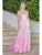 Dancing Queen - 4238 Off Shoulder A-Line Evening Dress Prom Dresses XS / Blush