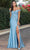 Dancing Queen 4291 - Applique Embellished Satin Long Dress Prom Dresses XS / Hunter Green