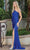 Dancing Queen 4296 - Satin One-Long Sleeve Evening Gown Prom Dresses XL / Wine