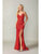 Dancing Queen 4348 - Spaghetti Strap Beaded Prom Gown Prom Dresses XS / Red