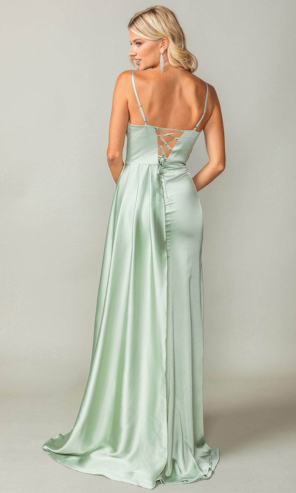 Dancing Queen 4412 - Lace-Up Back Sleeveless Prom Gown – Couture Candy