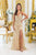 Dancing Queen 4426 - Sequined Lace Appliqued Prom Gown Prom Dresses XS / Champagne