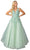 Dancing Queen 4430 - Embroidered Plunging V-Neck Ballgown Ball Gowns XS / Sage