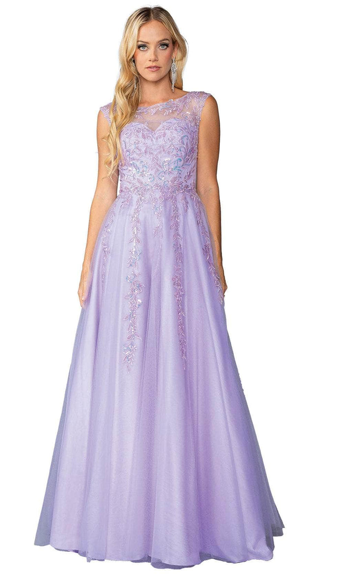 Dancing Queen 4450 - Illusion Sweetheart Notch Prom Gown Prom Dresses XS / Lilac