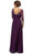 Dancing Queen 8855 - Bejeweled V-Neck Long Dress Mother of the Bride Dresses