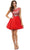 Dancing Queen 9149 - Cap Sleeve Beaded Cocktail Dress Special Occasion Dress XS / Red