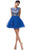 Dancing Queen 9149 - Cap Sleeve Beaded Cocktail Dress Special Occasion Dress XS / Royal Blue