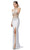 Dancing Queen 9188 - Embellished Halter Long Dress Evening Dresses XS / White