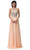 Dancing Queen 9233 - Halter Pleated Skirt Prom Gown Prom Dresses XS / Peach