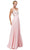 Dancing Queen 9603 - Adorned Illusion Long Dress Bridesmaid Dresses XS / Blush