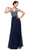 Dancing Queen 9603 - Adorned Illusion Long Dress Bridesmaid Dresses XS / Navy