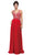 Dancing Queen 9603 - Adorned Illusion Long Dress Bridesmaid Dresses XS / Red