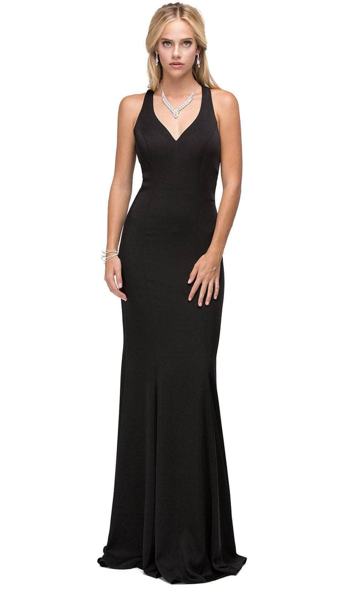 Dancing Queen 9637 - Cutout Racer Back Prom Gown Prom Dresses XS / Black