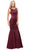 Dancing Queen 9699 - Jewel Neck Mermaid Prom Gown Prom Dresses XS / Burgundy