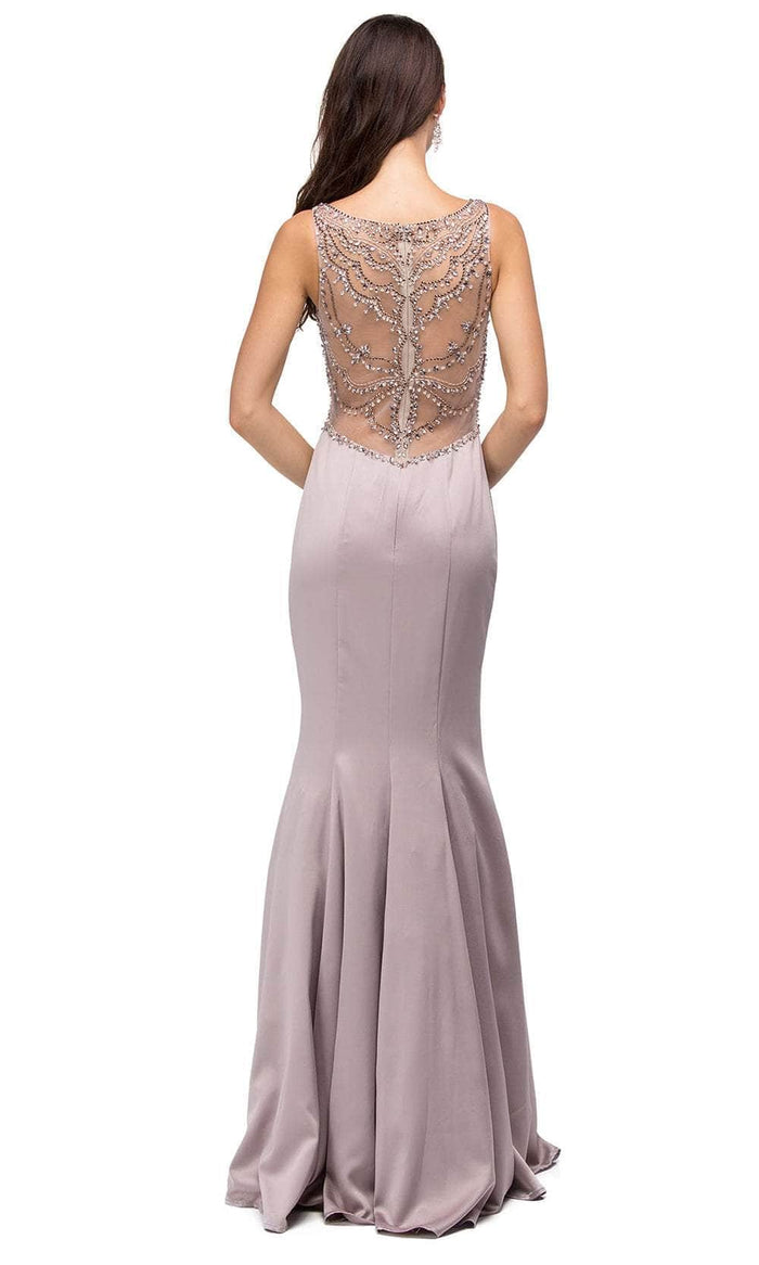 Dancing Queen 9699 - Jewel Neck Mermaid Prom Gown Prom Dresses XS / Mocha