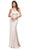 Dancing Queen 9715 - Beaded Illusion Long Dress Evening Dresses XS / Champagne