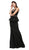 Dancing Queen - 9750 Jewel Encrusted V-Neck Peplum Evening Dress Evening Dresses XS / Black