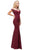 Dancing Queen 9752 - Beaded Collar Mermaid Prom Gown Mother of the Bride Dresses XS / Burgundy