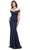 Dancing Queen 9752 - Beaded Collar Mermaid Prom Gown Mother of the Bride Dresses XS / Navy