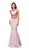 Dancing Queen - 9778 Floral Embroidered Two-piece Mermaid Prom Dress Prom Dresses XS / Blush/Fuchsia