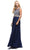 Dancing Queen 9789 - Cutout Back Beaded Prom Gown Prom Dresses XS / Navy