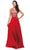 Dancing Queen 9856 - Illusion Back Sequin Prom Gown Prom Dresses XS / Red