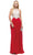 Dancing Queen 9881 - High Halter A-Line Prom Gown Prom Dresses XS / Red