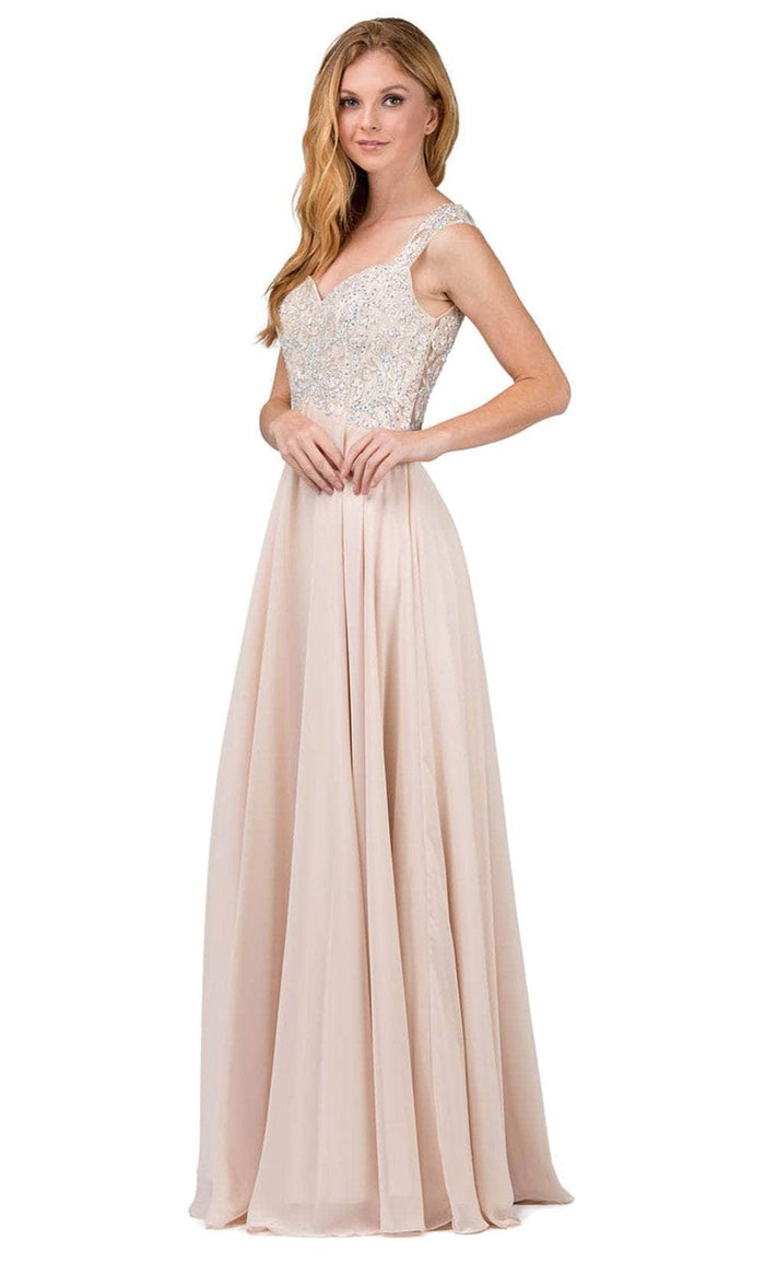 Dancing Queen 9899 - Lace Bodice Long Dress Bridesmaid Dresses