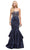 Dancing Queen 9917 - Strapless Tiered Mermaid Prom Gown Prom Dresses XS / Navy