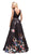 Dancing Queen 9920 - Floral A-Line Prom Dress Prom Dresses M / Black/M Print