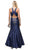 Dancing Queen 9943 - Beaded Ornate Mermaid Prom Gown Prom Dresses XS / Navy