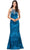 Dancing Queen 9943 - Beaded Ornate Mermaid Prom Gown Prom Dresses XS / Teal