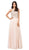 Dancing Queen - Bead Embellished Halter Evening Dress 2402 - 1 pc Blush In Size M Available Evening Dresses XS / Champagne