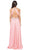 Dancing Queen - Halter Keyhole A-Line Evening Gown 9270 CCSALE XS / Blush