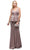 Dancing Queen - Sleeveless V Neck Peplum Evening Gown 9750 CCSALE