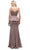 Dancing Queen - Sleeveless V Neck Peplum Evening Gown 9750 CCSALE