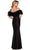 Dave & Johnny 11436 - Cold Shoulder Feather Detailed Prom Gown Special Occasion Dress