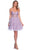 Dave & Johnny 11766 - Sweetheart Tiered Skirt Cocktail Dress Homecoming Dresses 00 / Lilac