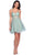 Dave & Johnny 11808 - Sweetheart Glitter A-Line Cocktail Dress Homecoming Dresses 00 / Mint