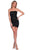 Dave & Johnny 11820 - Sequin Strapless Bodice Cocktail Dress Cocktail Dresses 00 / Black