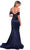 Dave & Johnny 11849 - Ruched Detail Off Shoulder Formal Dress Special Occasion Dress