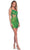 Dave & Johnny 11922 - Sequin Embellished One-Shoulder Cocktail Dress Homecoming Dresses 00 / Green