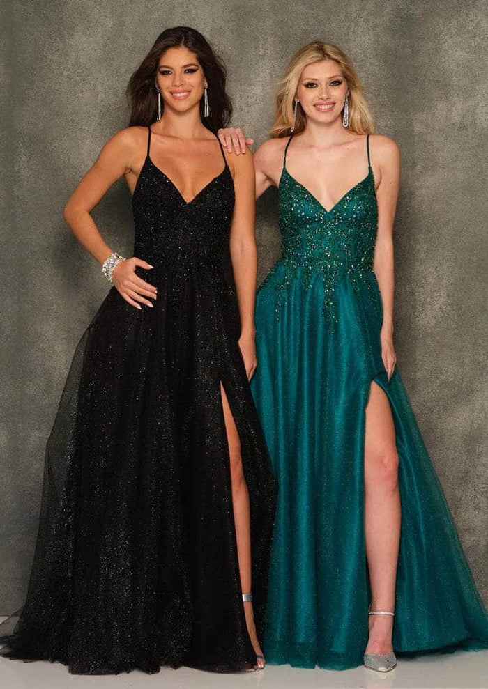 Dave & Johnny A10642 - Sleeveless Open Tie-Back Prom Gown Prom Gown 00 / Black