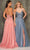 Dave & Johnny A10642 - Sleeveless Open Tie-Back Prom Gown Special Occasion Dress 00 / Pink