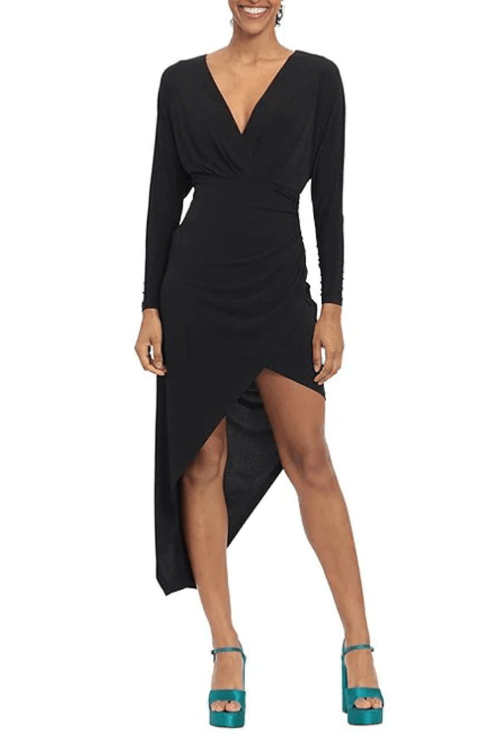 Donna Morgan D8259M - Asymmetric Hem Long Sleeve Evening Dress Special Occasion Dress