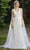 J'Adore Dresses JA3003 - Elegant Lace Trumpet Gown with Sheer Cape