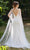 J'Adore Dresses JA3003 - Elegant Lace Trumpet Gown with Sheer Cape